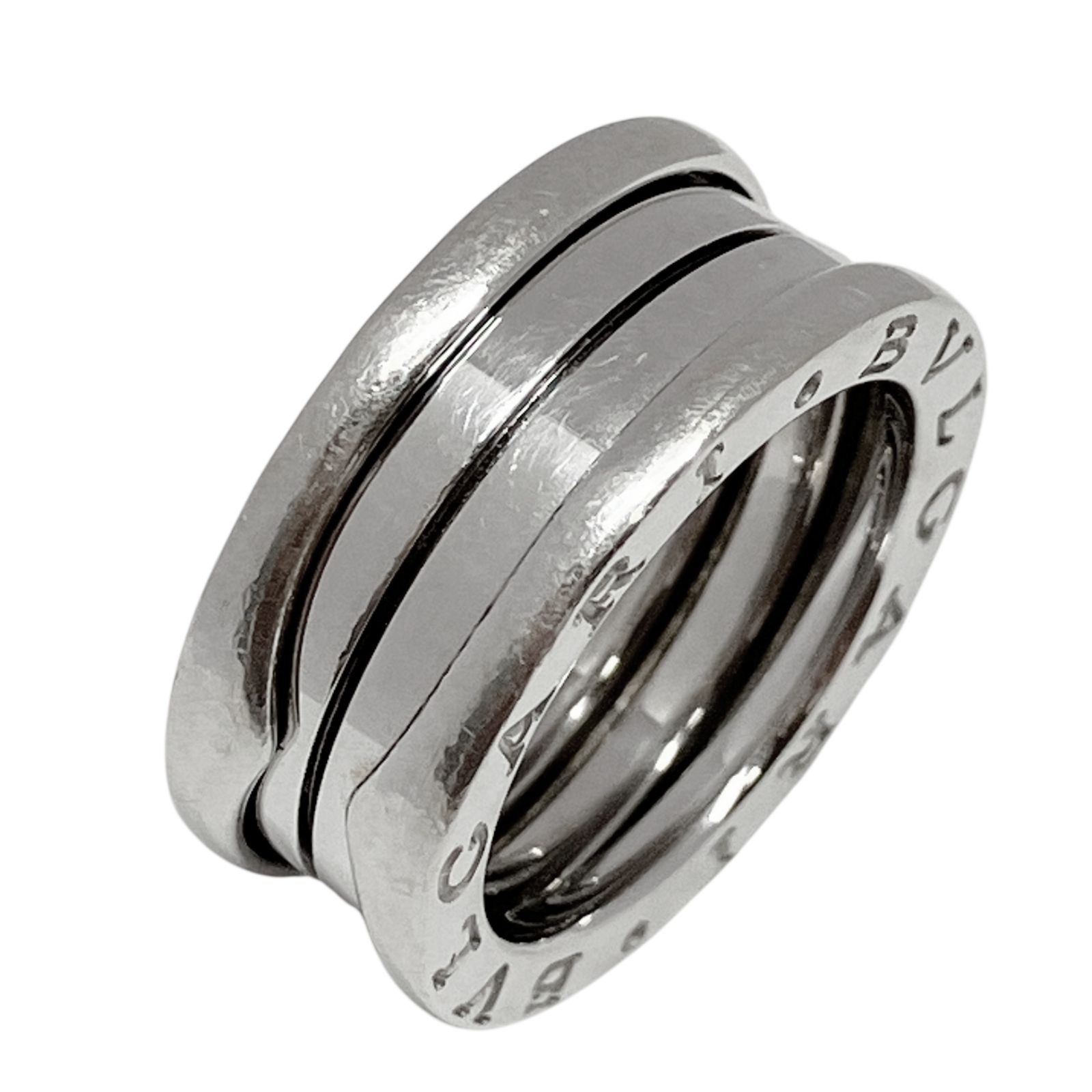 BVLGARI ブルガリ B.zero1 2バンド リング 750 WG K18 18金 ホワイトゴールド ビーゼロワン 指輪 ネックレストップ アクセサリー メンズ レディース ユニセックス ジュエリー ブランド プレゼント 50 約 9号 10号