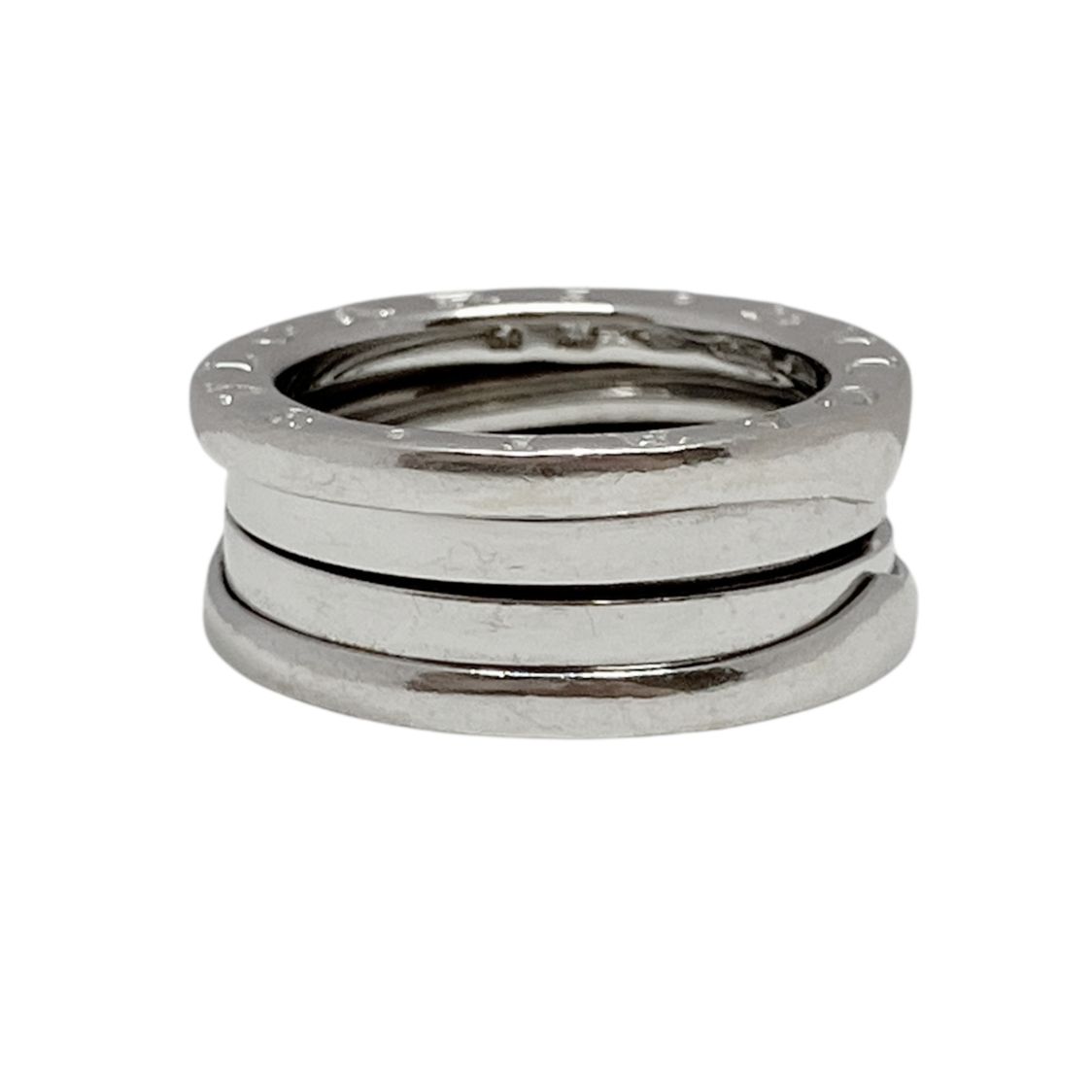 BVLGARI ブルガリ B.zero1 2バンド リング 750 WG K18 18金 ホワイトゴールド ビーゼロワン 指輪 ネックレストップ アクセサリー メンズ レディース ユニセックス ジュエリー ブランド プレゼント 50 約 9号 10号