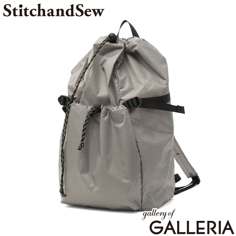 ステッチアンドソー リュック メンズ レディース 大容量 StitchandSew スティッチアンドソー 通勤 通学 軽量 軽い ブランド おしゃれ バックパック デイパック 巾着型 ドローコード A4 ULP66 GRAY