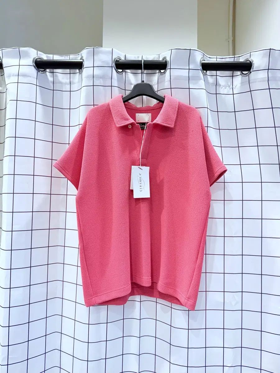 新品 mone ピンク ワッフル トップス