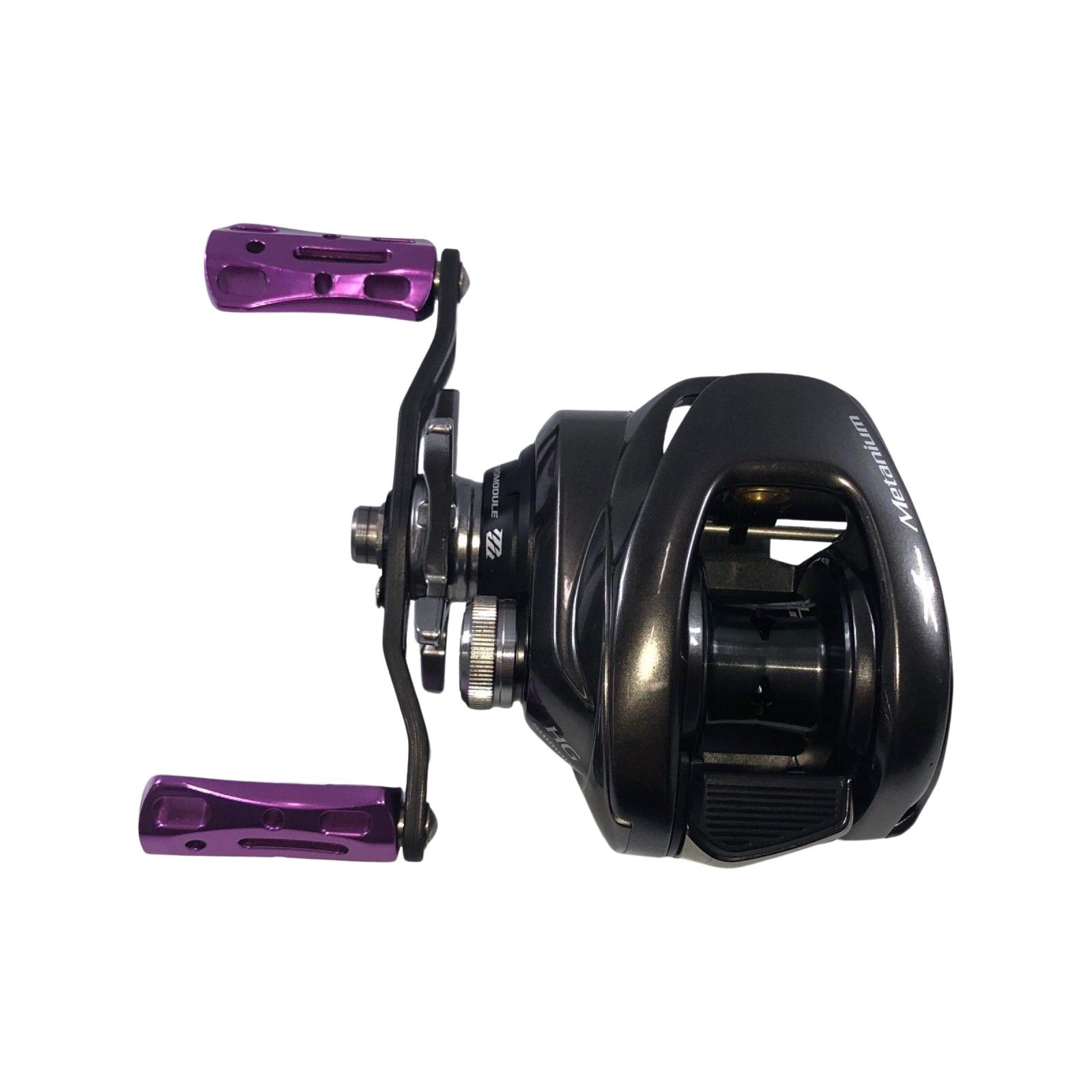 SHIMANO シマノ ベイトリール 20メタニウム HG L キズ有 社外ハンドル付き 04115