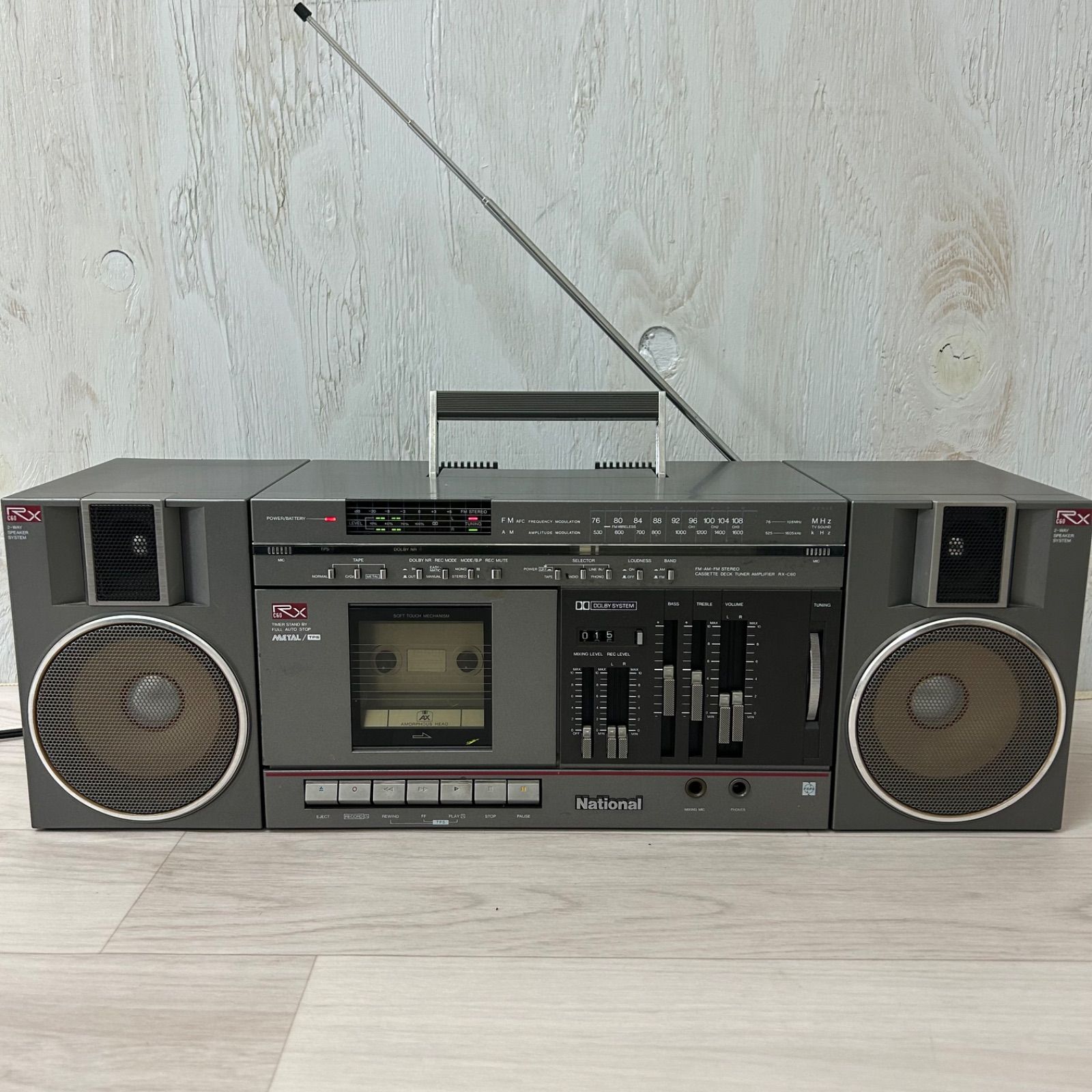 National ラジカセ RX-C60 ラジオ カセットテープ 動作確認済 レトロラジカセ グレー ■C 9,274円