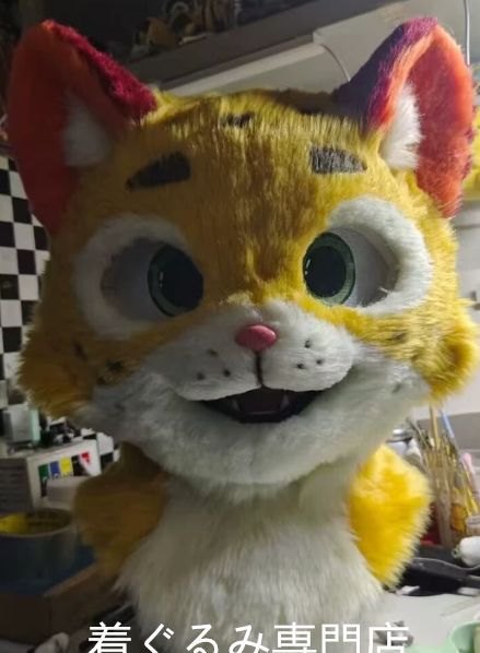 狼 犬 猫 着ぐるみ ヘッド ケモノ ファースーツ ぬいぐるみ コスプレ コスチューム Kurumi 一点物 E111