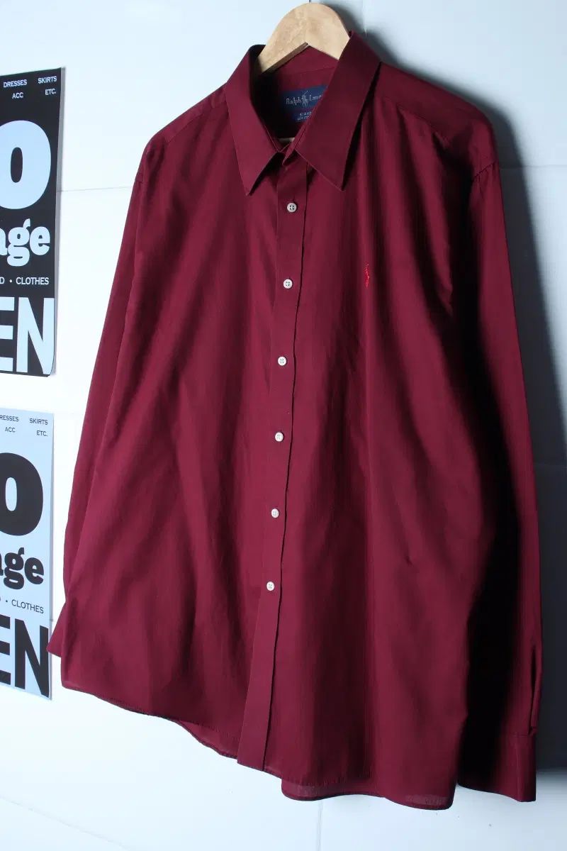 (XL-2XL) ポロラルフローレン シャツ 90S年代 無地-H36984
