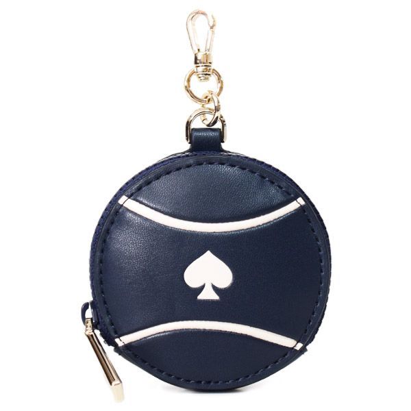 ケイトスペード コインケース katespade レザー テニスボール モチーフ ロゴ 小銭入れ ミニ ポーチ キーフック バッグチャーム キーホルダー マルチ 20260821A