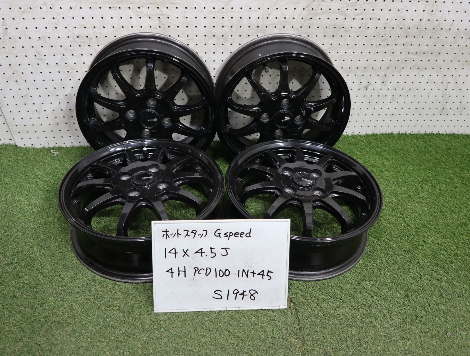 1(S1948)ホットスタッフ G speed/14×4.5J 4H PCD100 IN+45☆