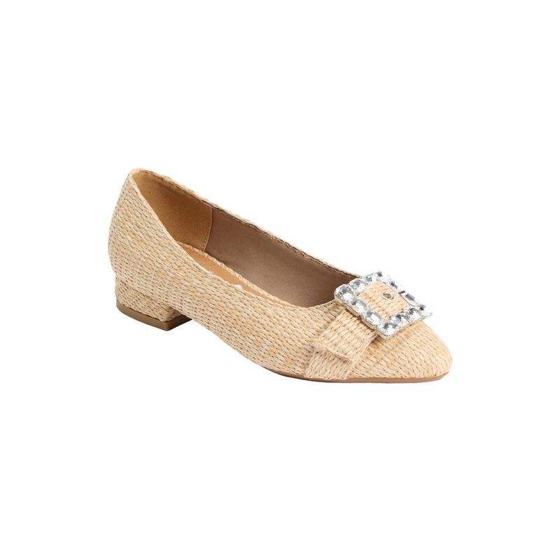 コンフォートビュー レディース シューズ サンダル Comfortviewomens The Genessa Slip On Flat Natural