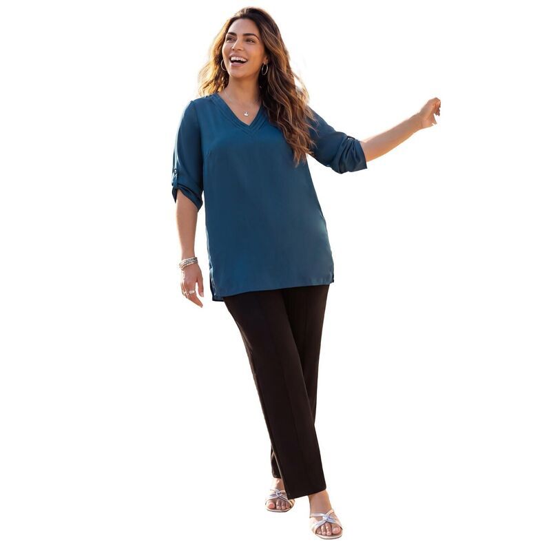 キャサリンズ レディース トップス シャツ プラスサイズ プチ ブラウス Catherines Womens Plusize Petite Philippa Pintuck Blouse Opal B 14,235円