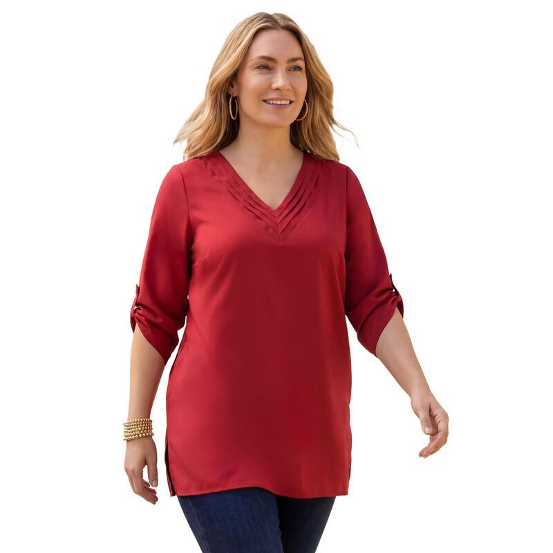 キャサリンズ レディース トップス シャツ プラスサイズ プチ ブラウス Catherines Womens Plusize Petite Philippa Pintuck Blouse Classi 13,476円