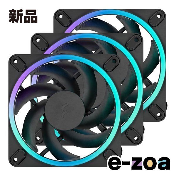 Fractal Design フラクタルデザイン Momentum 12 RGB 3-pack Black FD-F-MR1-1203 (2675214)