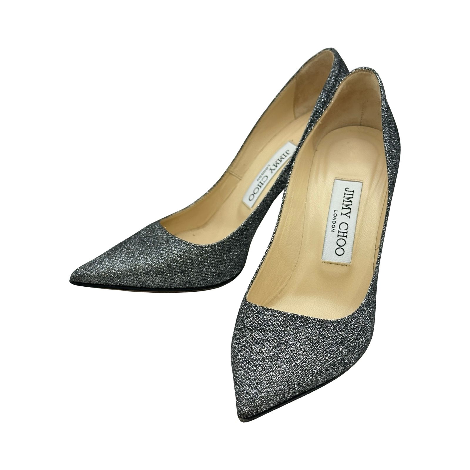 ジミーチュウ JIMMY CHOO グリッターラメヒールパンプス グレー レディース パンプス 8,520円