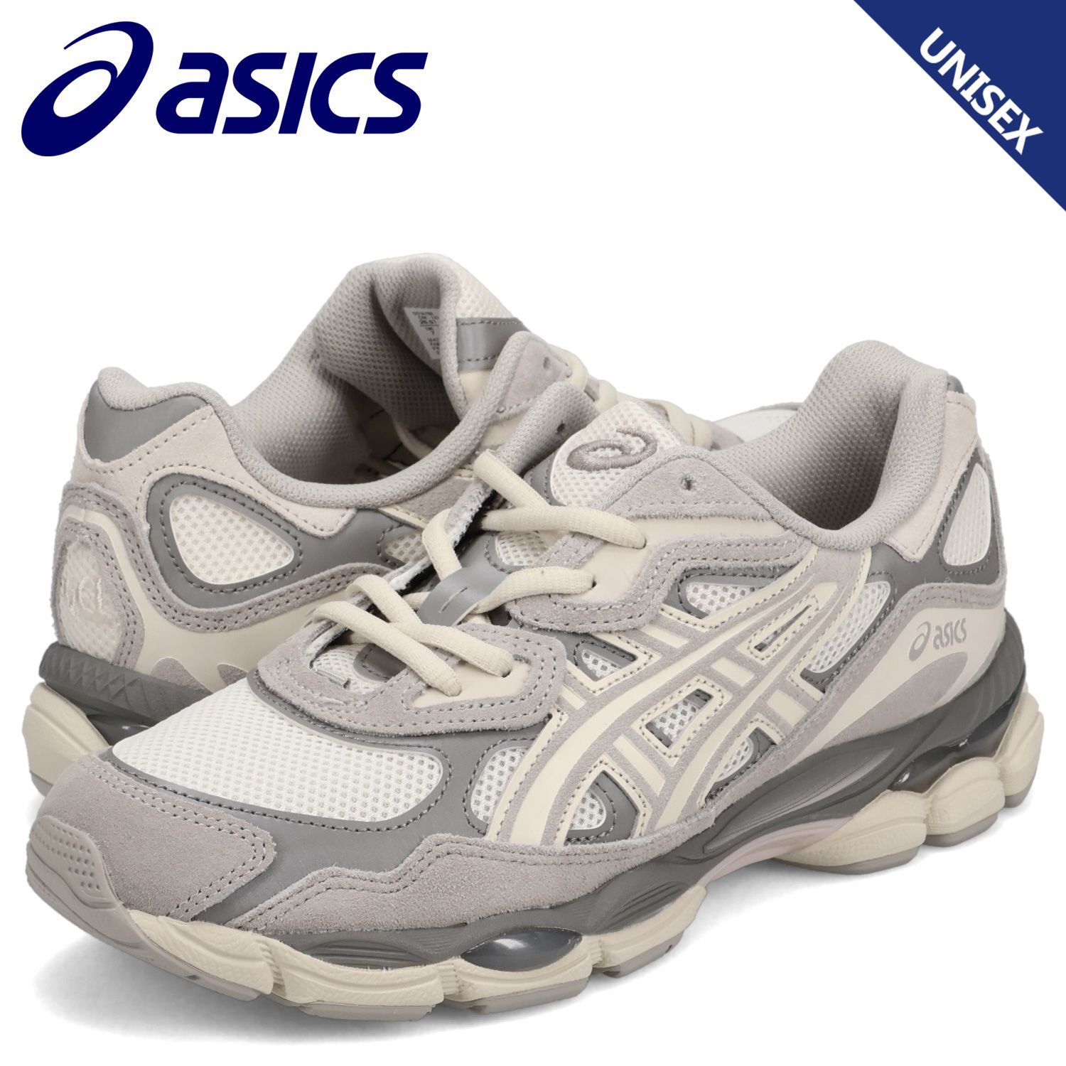 アシックス asics スニーカー メンズ レディース GEL-NYC 1201A789-103、ベージュ/M