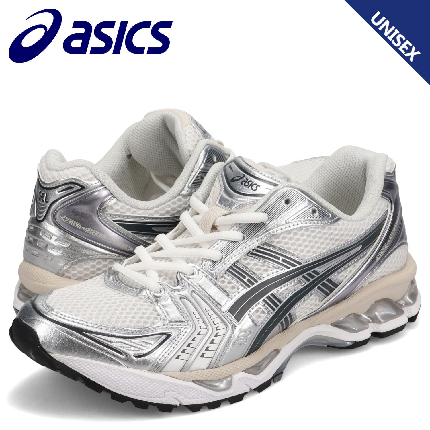 アシックス asics スニーカー メンズ レディース GEL-KAYANO 14 1203A537-110、シルバー/M