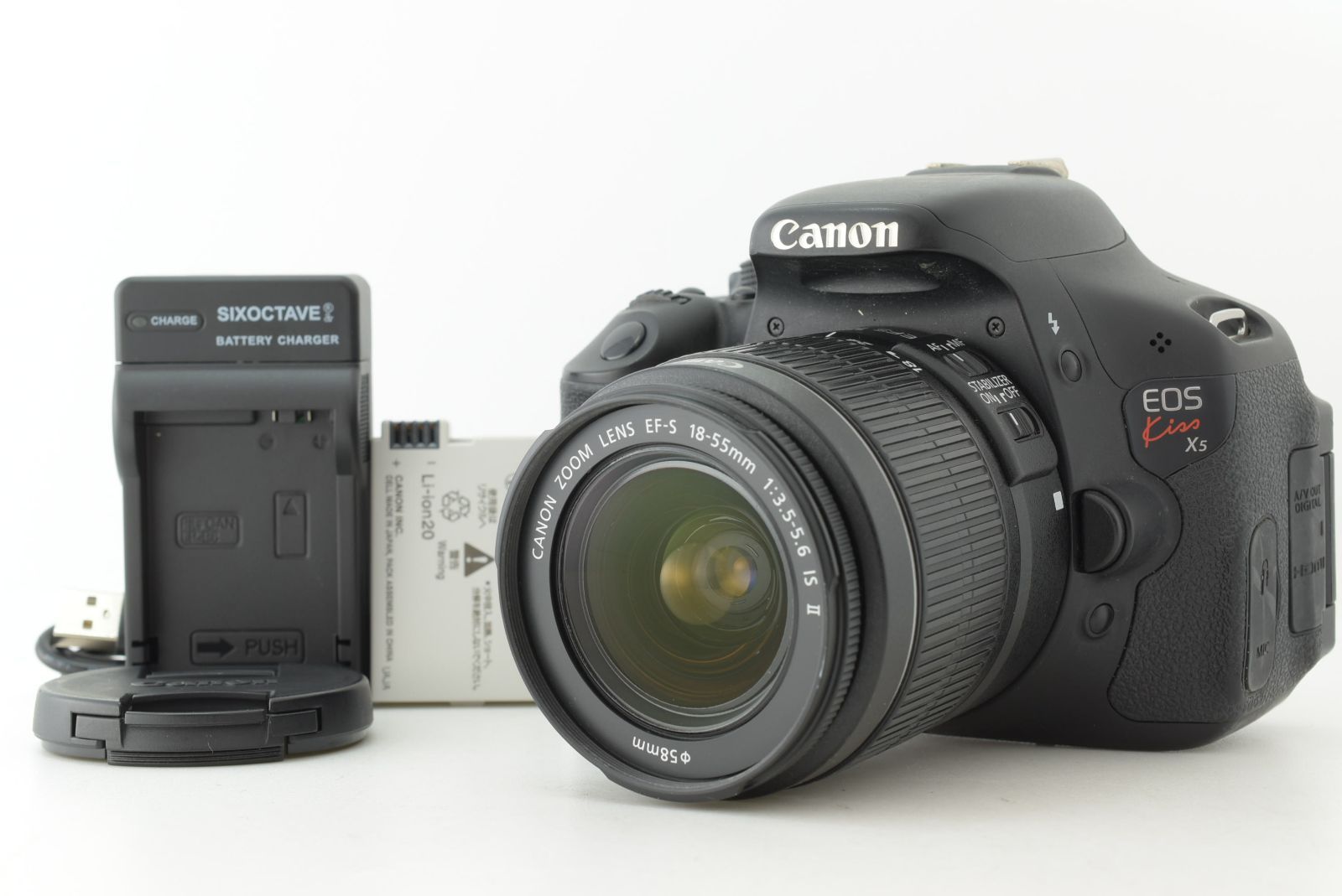 【美品 シャッターカウント 8091回】Canon EOS Kiss X5 EF-S 18-55mm F3.5-5.6 IS II Lens キャノン デジタル一眼レフカメラ EF-TN-JP2857 14,560円