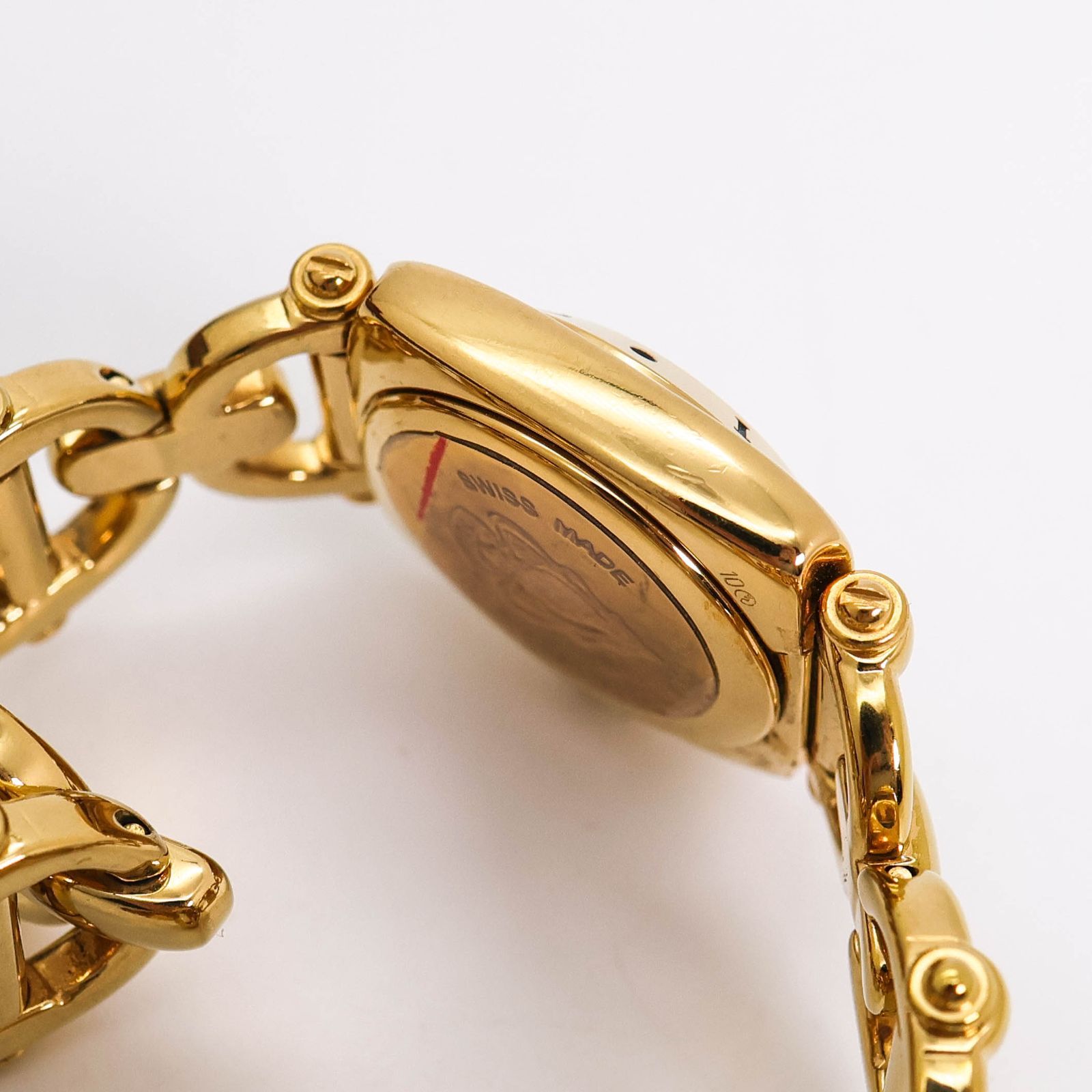稼働 GUCCI 6400L 腕時計 ホースビット ゴールド 白文字盤 3963
