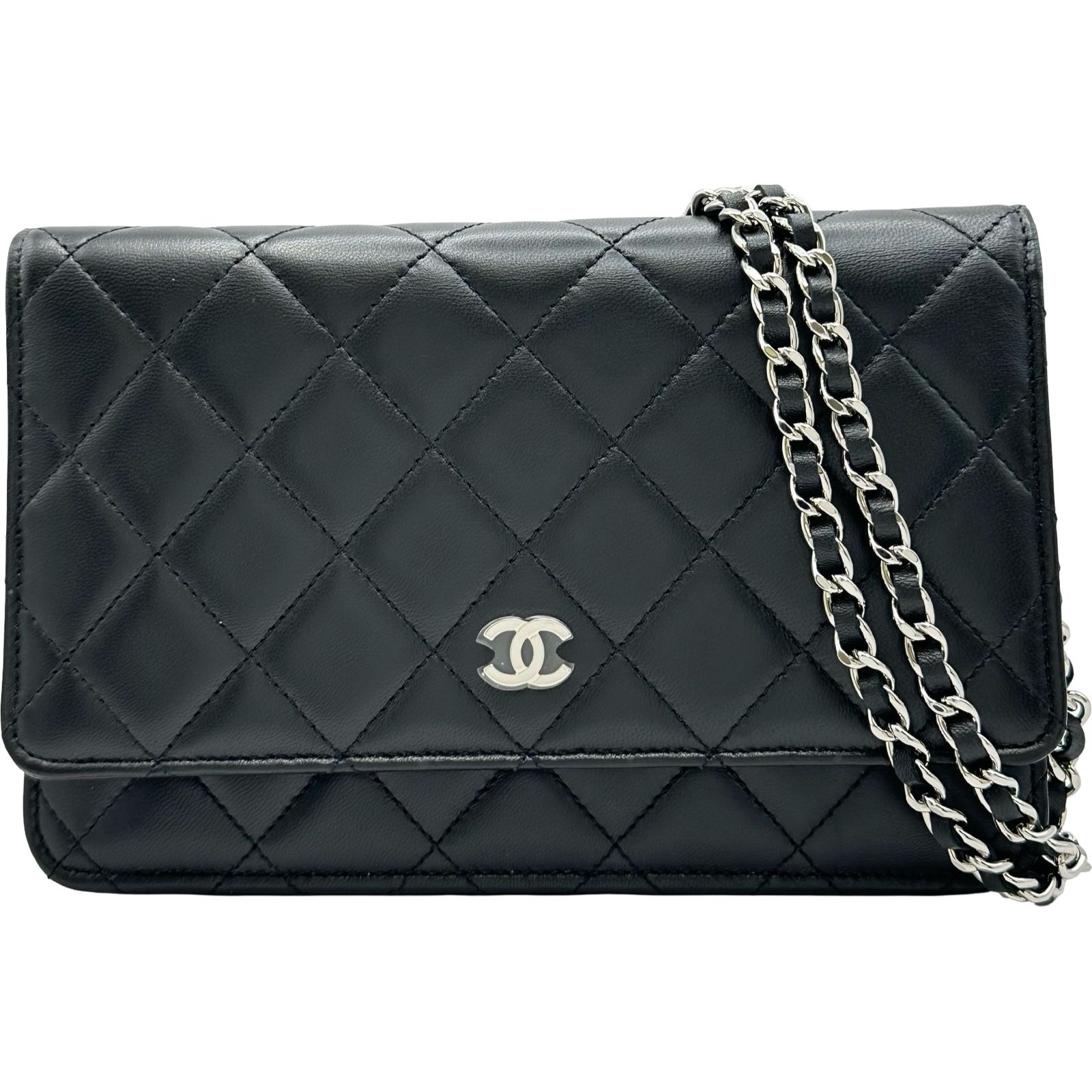 シャネル CHANEL マトラッセチェーンウォレット A0250 29番台 ブラック シルバー金具 ラムスキン レディース ショルダーバッグ