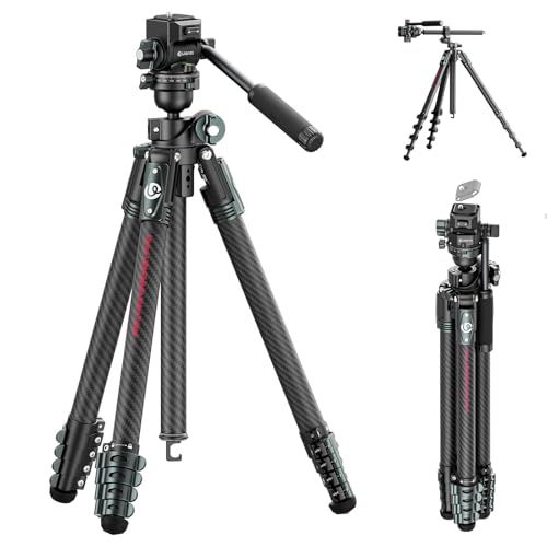 Ulanzi JJ06 カーボン三脚 トラベル三脚 187CM Ukaクイックリリース ビデオカメラ三脚 360°パノラマ雲台 2段式中心軸 5段階調節 耐荷重18KG スマホ 三脚 一眼レフ/カメラ/ミラーレス/ビデオカメラ/アクションカメ 6c1f77e6