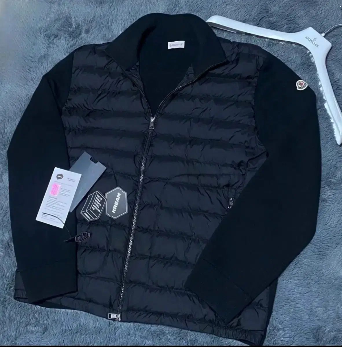 MONCLER モンクレール ダウン ニット カーディガン ブラック 3XL きム·ヒョヌ ダウン