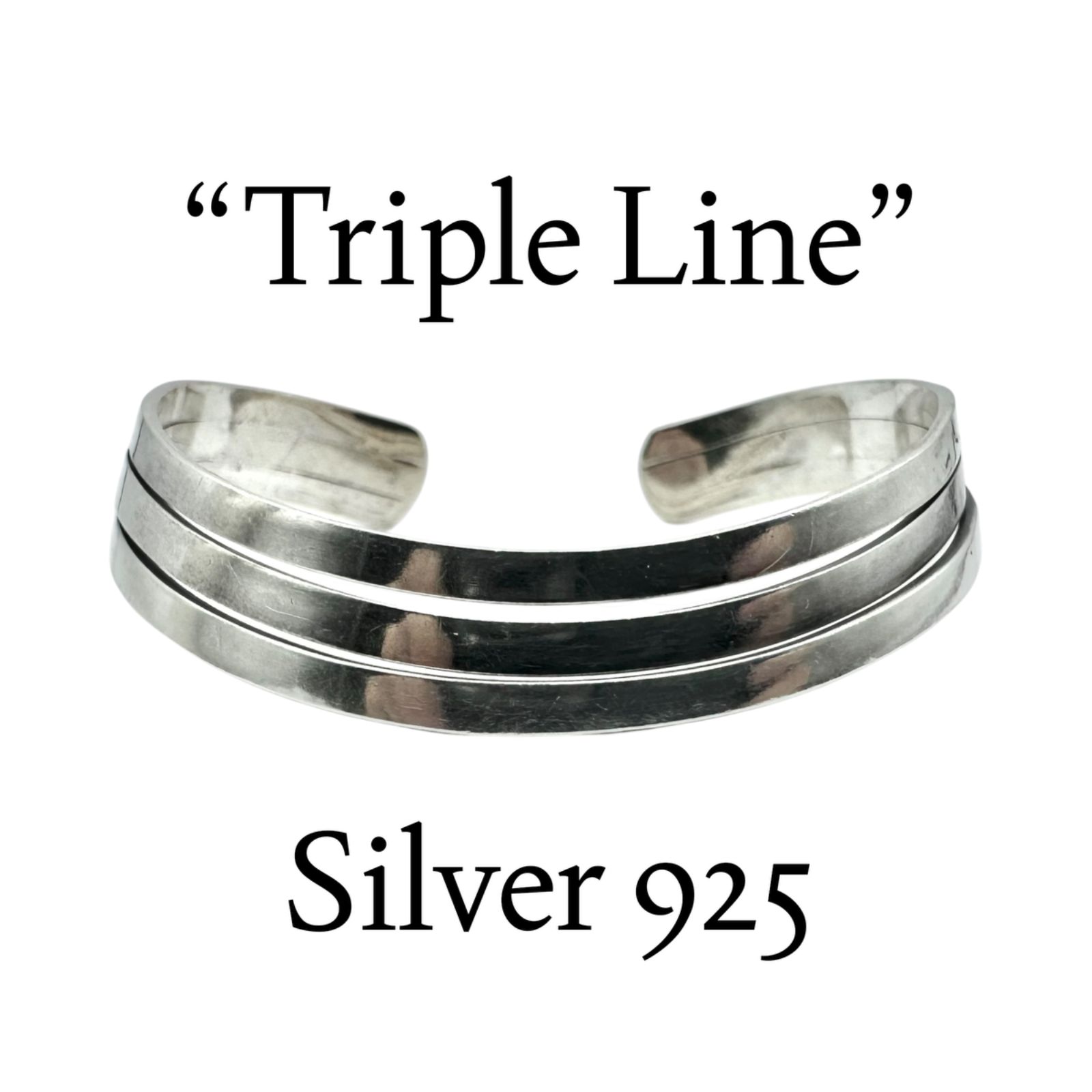 【端正な美しさ】 シンプル ミニマル Silver 925 刻印 Design Bangle Bracelet シルバー バングル ブレスレット ユニセックス ライン ストライプ オーストラリア直輸入