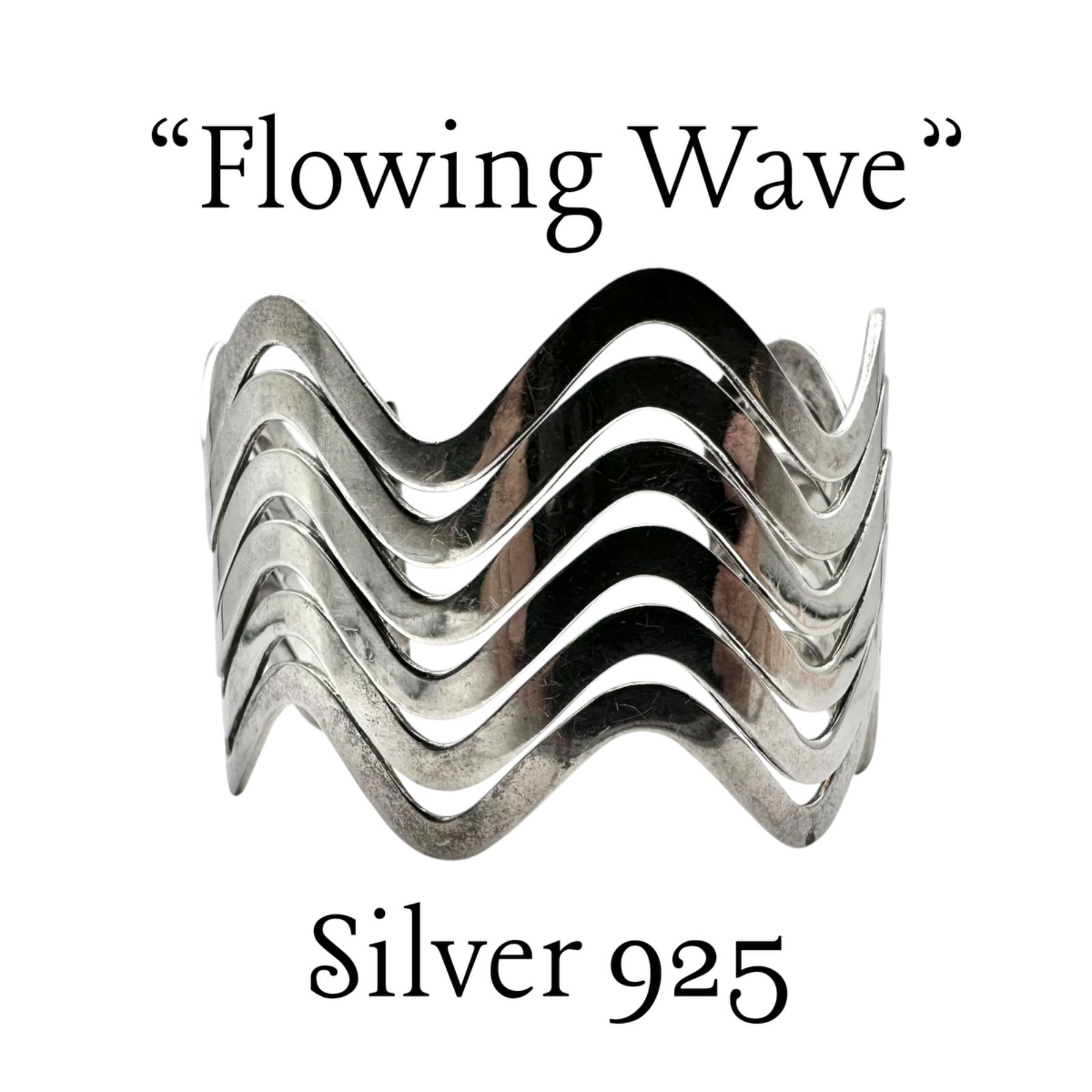 【流麗なシルエット】 AU直輸入 ワイド 超大ぶり Silver 925 刻印 90s Vintage Bangle Bracelet シルバー バングル ブレスレット ユニセックス 重厚 54.9g オーストラリア製 一点もの