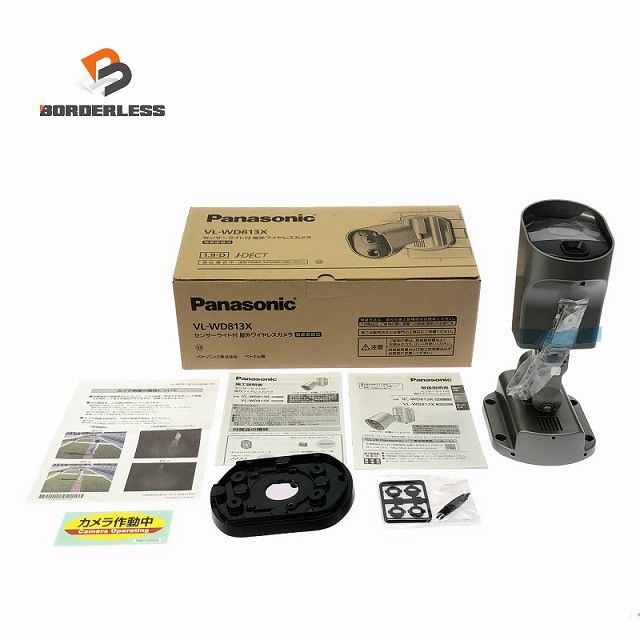 ☆未使用品☆Panasonic パナソニック センサーライト付 屋外ワイヤレスカメラ VL-WD813X 電源直結型 防犯カメラ 監視カメラ127672 18,318円