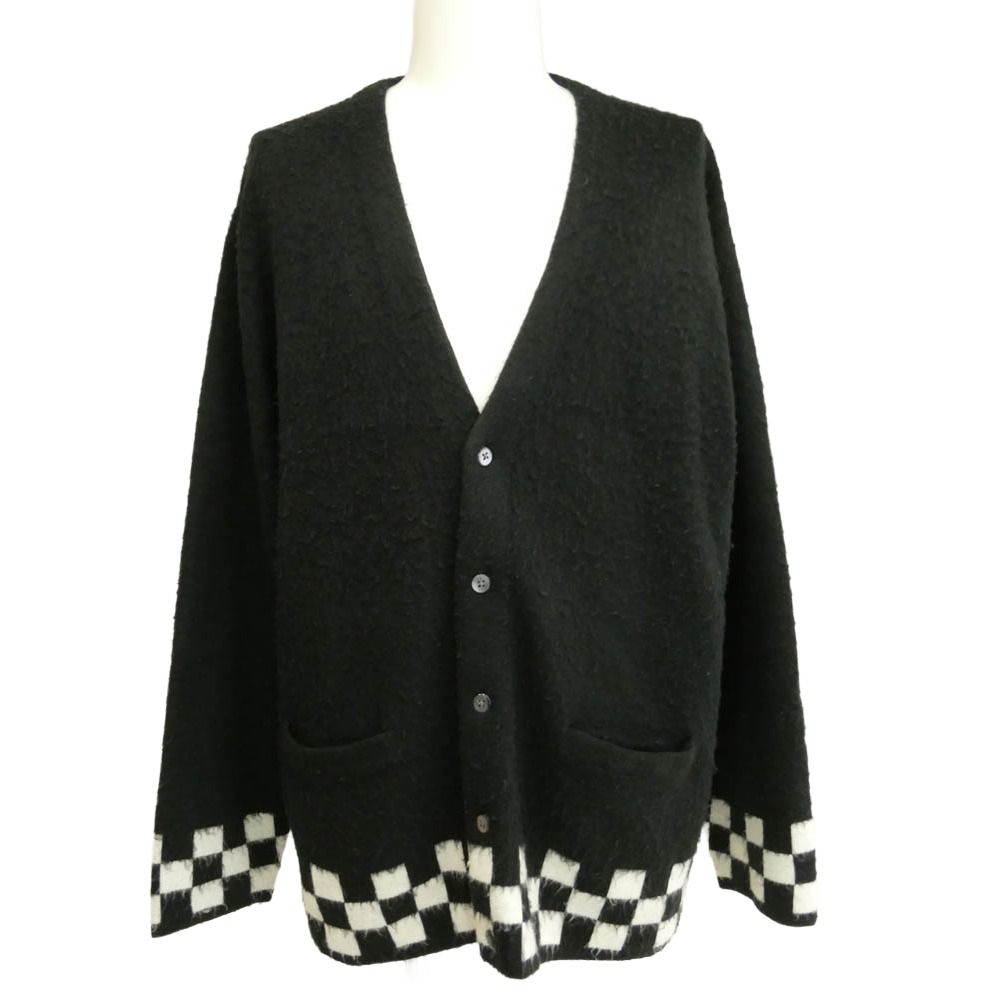 Supreme シュプリーム 21SS Brushed Checkerboard Cardigan ブロック チェック カーディガン ブラック系 XL【中古】