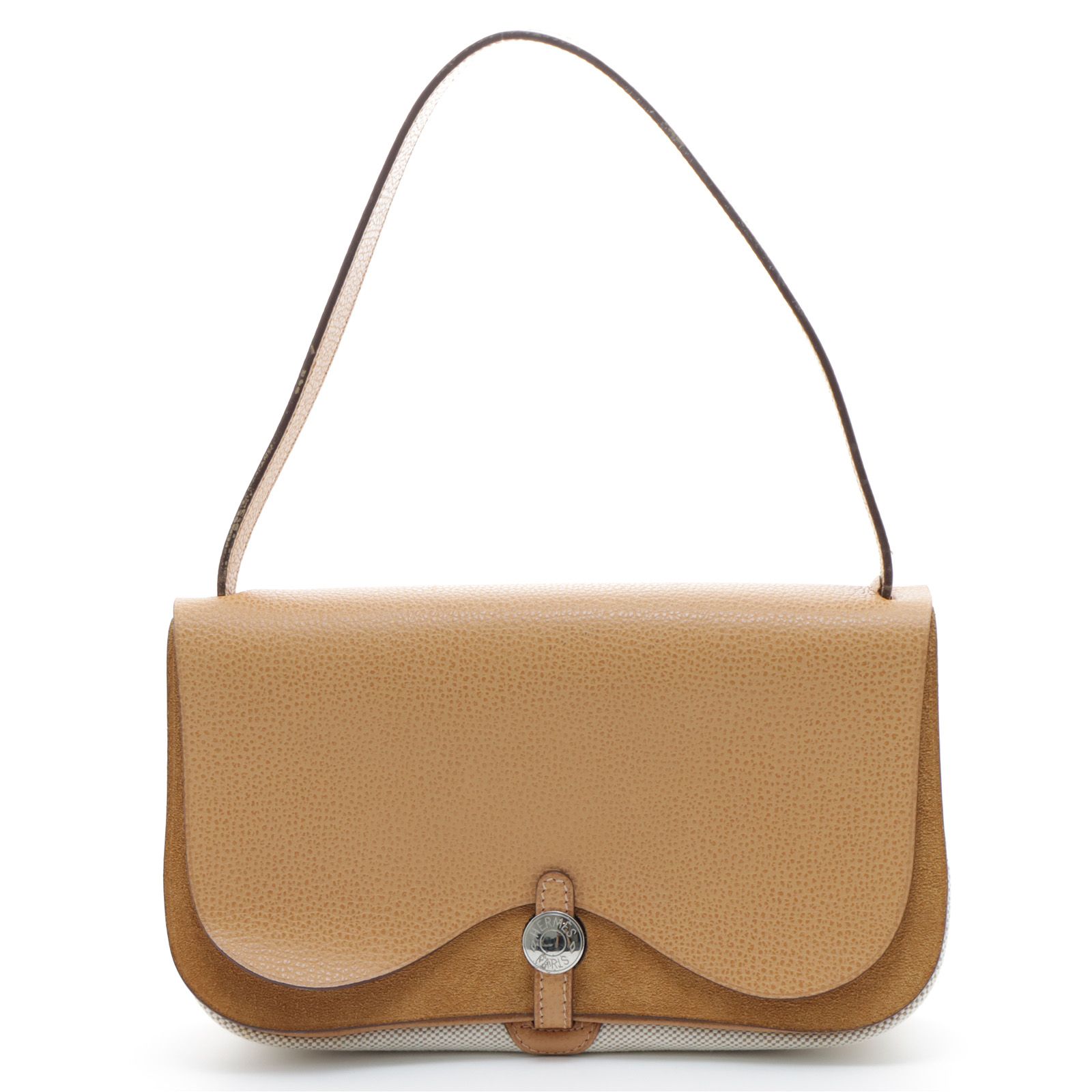 HERMES エルメス 2wayバッグ コロラドPM ナチュラル/シルバー金具 キャンバス □I刻印(2005年頃製造)【中古】432
