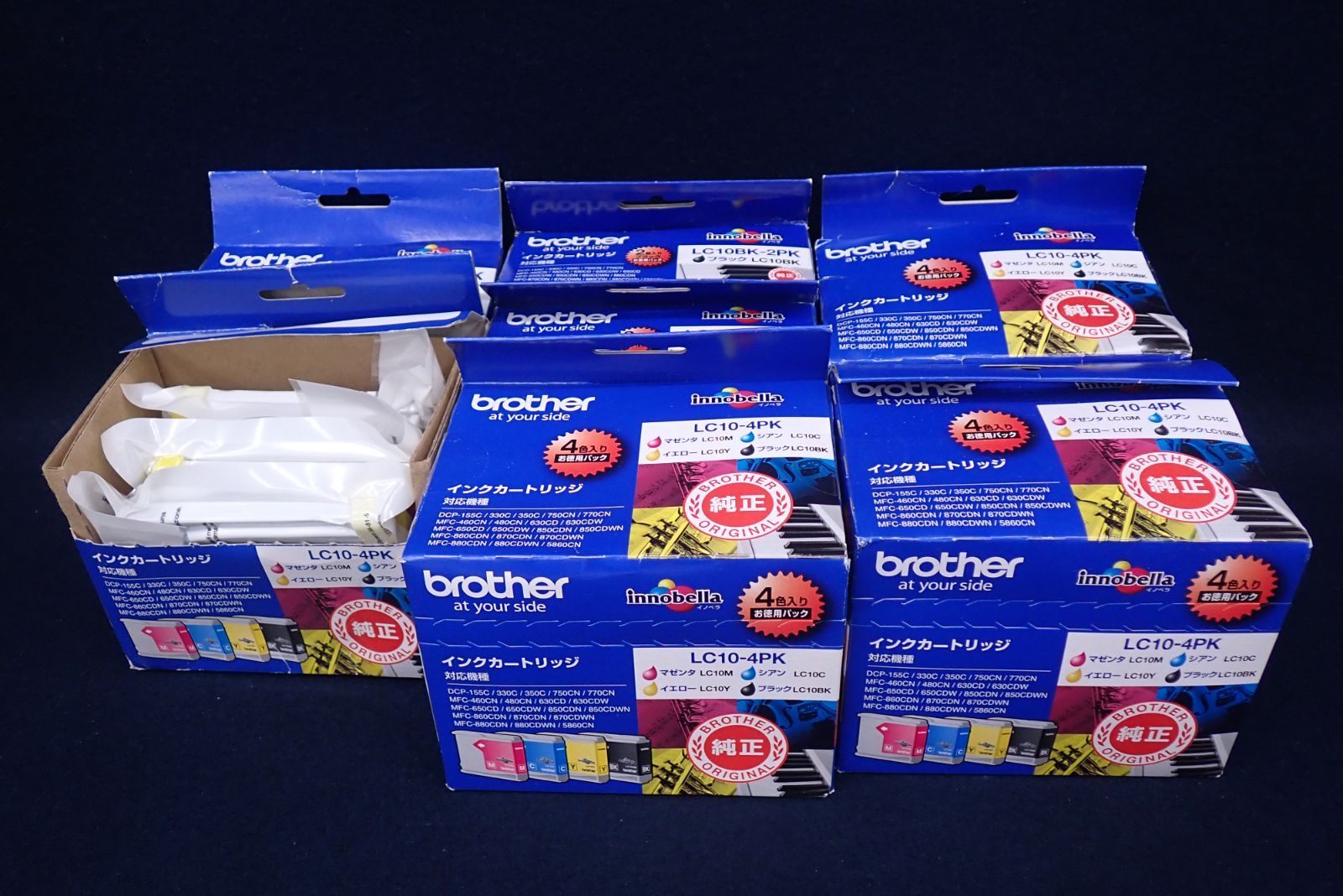 ■01 Brother ブラザー 純正 インクカートリッジまとめて LC10-4PK・LC10BK-2PK 未開封あり■