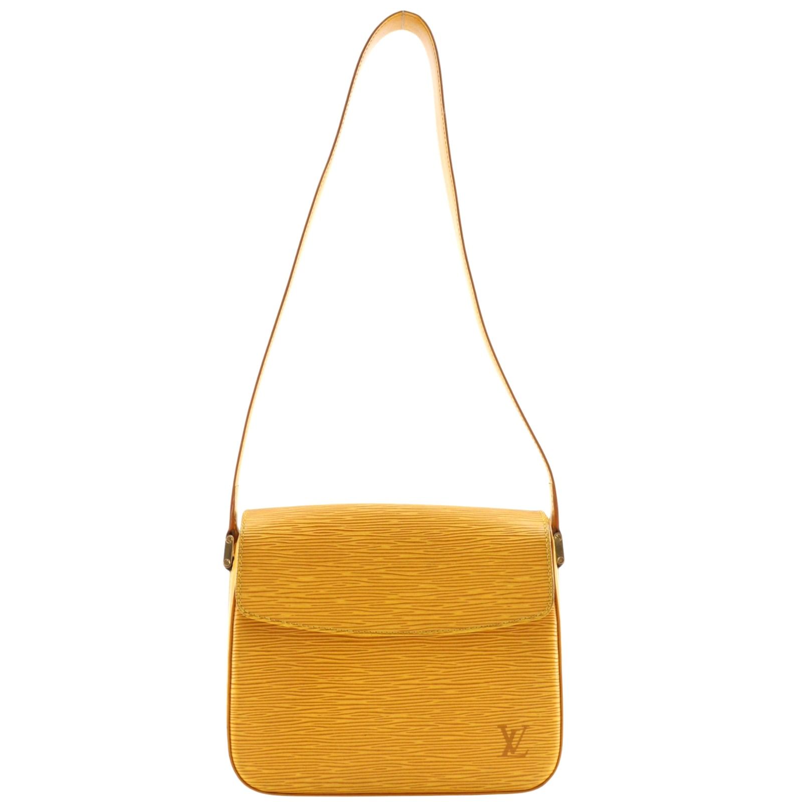 【LOUIS VUITTON】ルイ・ヴィトン ビュシ M52209 エピレザー タッシリ・イエロー 黄 レディース ショルダーバッグ