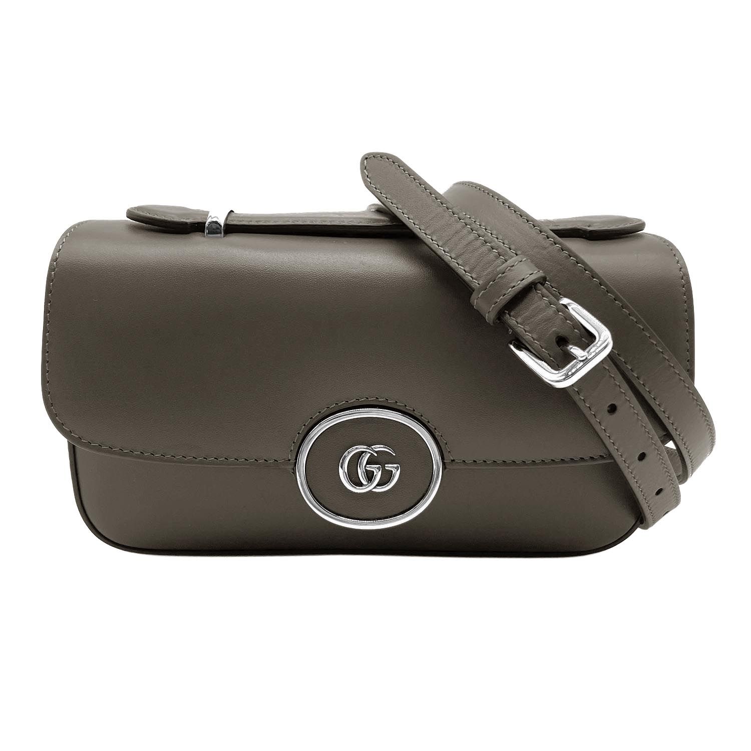 GUCCI グッチ ロゴ ショルダーバッグ 2WAY ダブルG 739722 レザー ブラウン レディース 【中古】