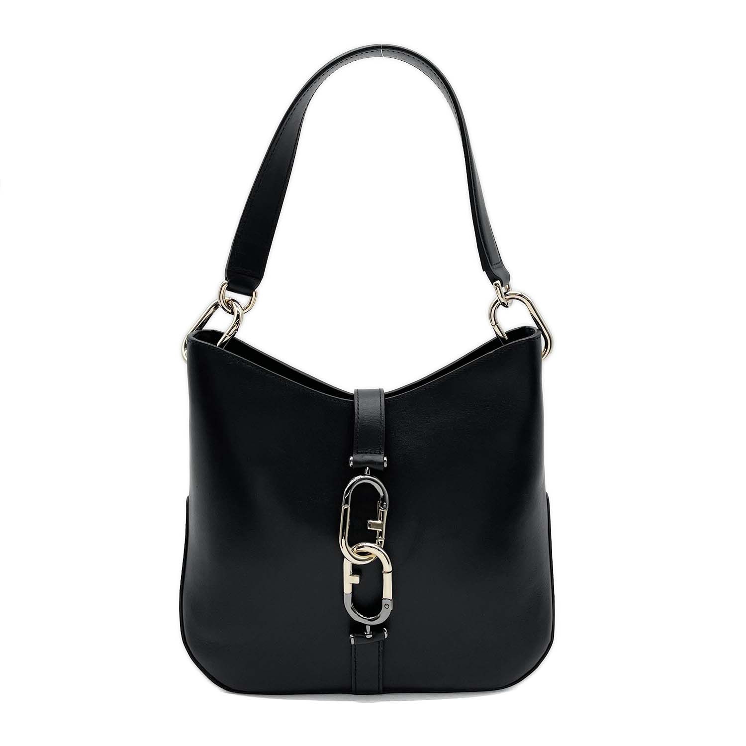 Furla フルラ SIRENA シレナ ショルダーバッグ レザー ブラック レディース 【中古】