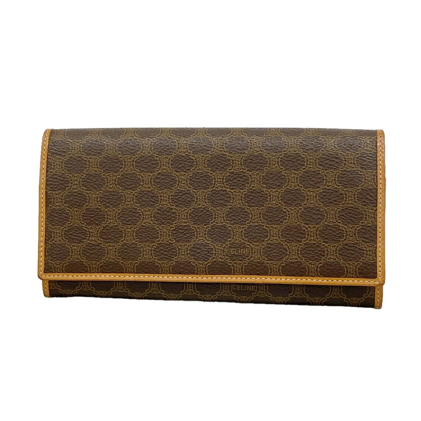 セリーヌ(Celine) セリーヌ 長財布 マカダム ブラウン レディース
