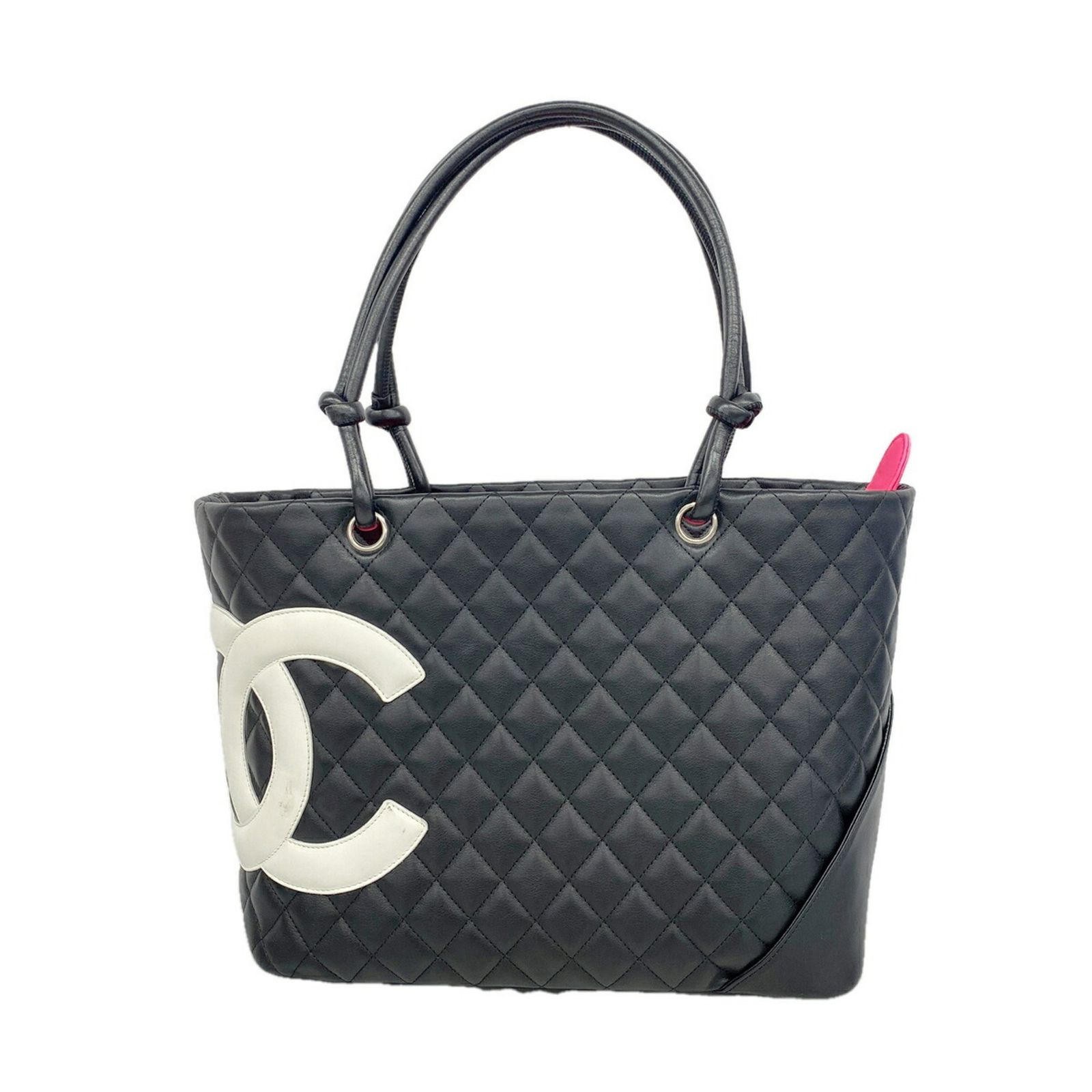 シャネル(Chanel) シャネル トートバッグ カンボン レザー ブラック レディース