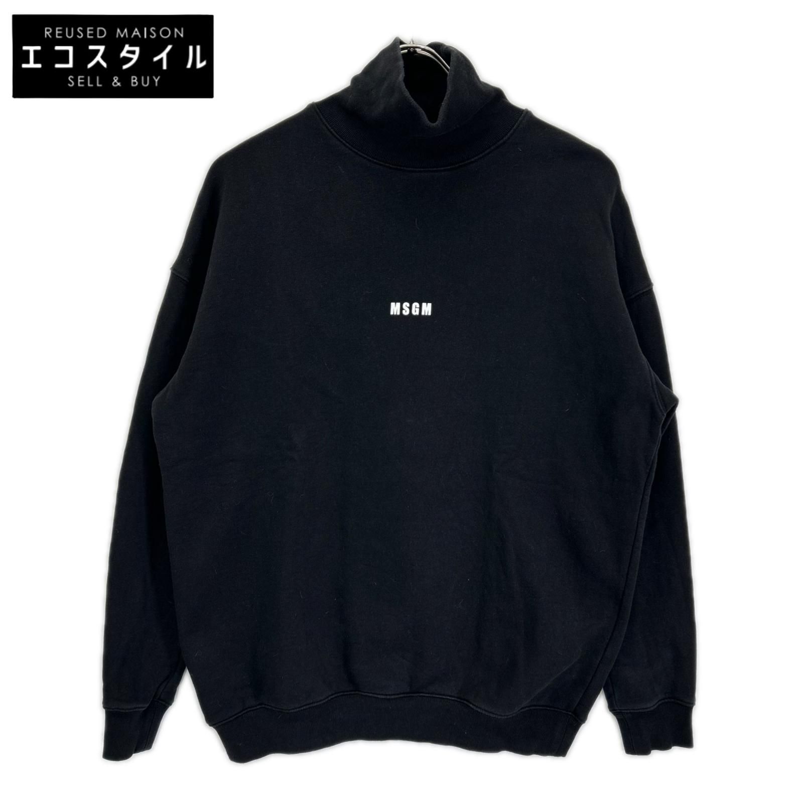 MSGM　エムエスジーエム　2541MDM168 ブラック スウェットトレーナー　S