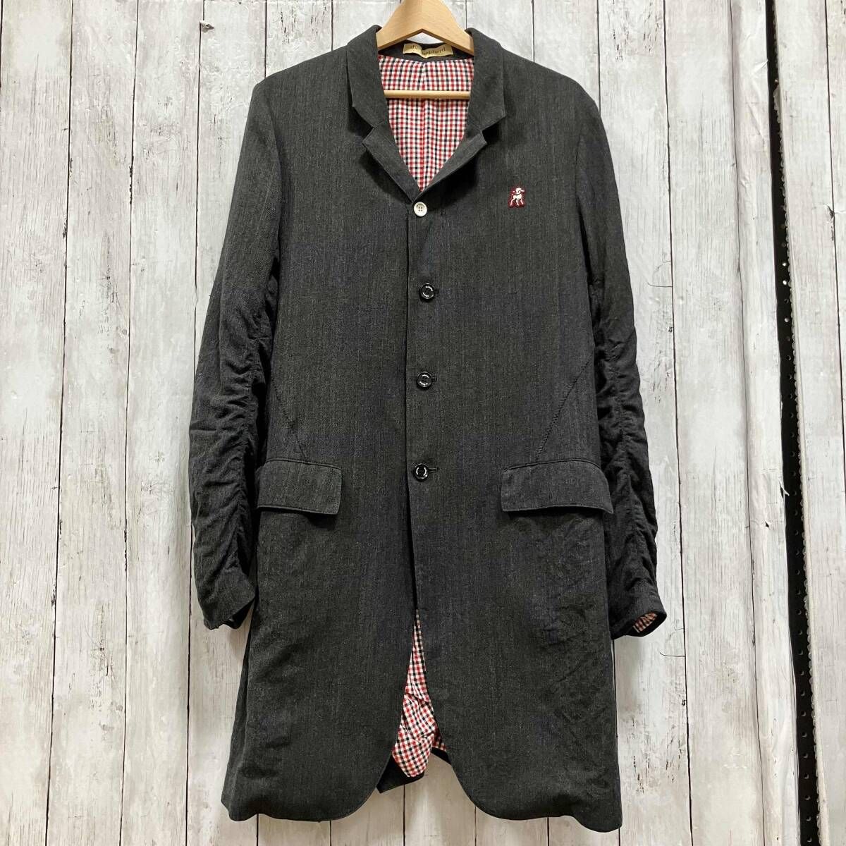 The Shepherd UNDERCOVER/その他コート／ウールリネンコート／ワッペン／USR9103/グレー　2 M シェパード アンダーカバー パッカリング