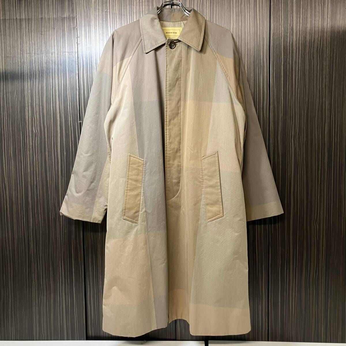 22aw SEVEN BY SEVEN BAL COLLAR COAT サイズP ベージュ800-2210012 セブンバイセブン