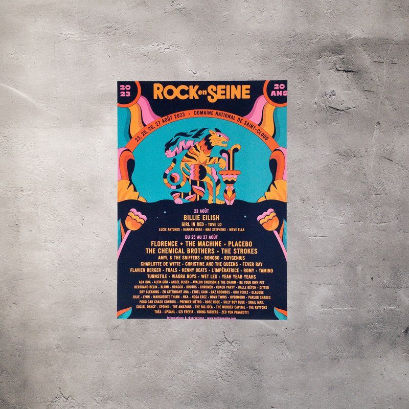 Rock en Seine 2023｜20th Anniversary｜50×70cm フェスティバルポスター