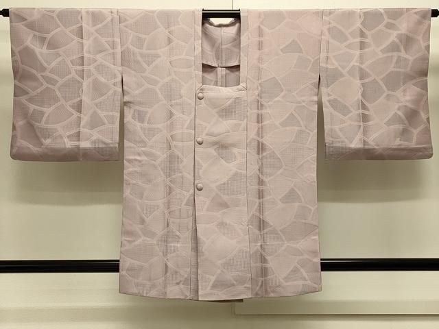 平和屋着物＃道行コート　地紋起こし　石畳文　正絹　逸品　CABJ5533in