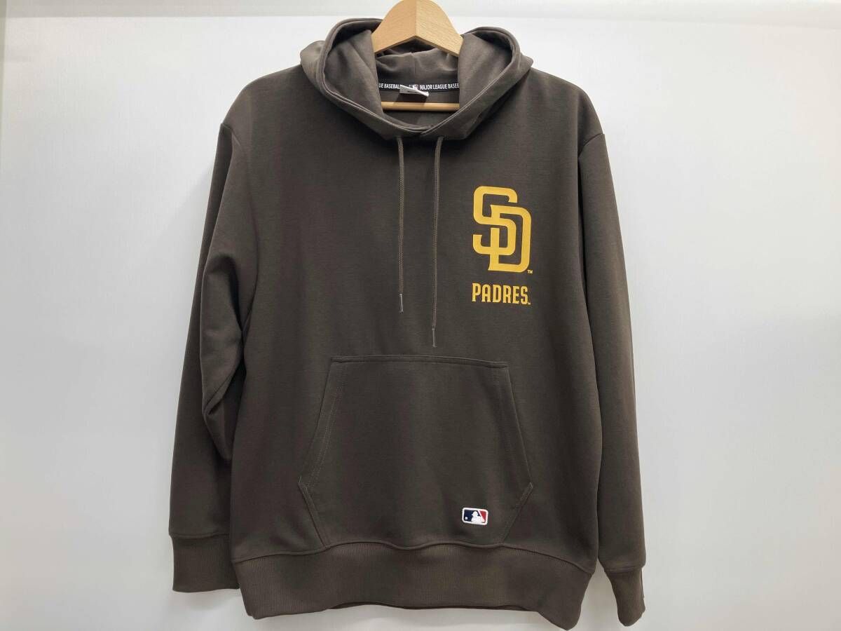 MLB プルオーバーパーカー C6555M メジャーリーグ スウェット フーディ サイズM ダークブラウン 焦茶 通年