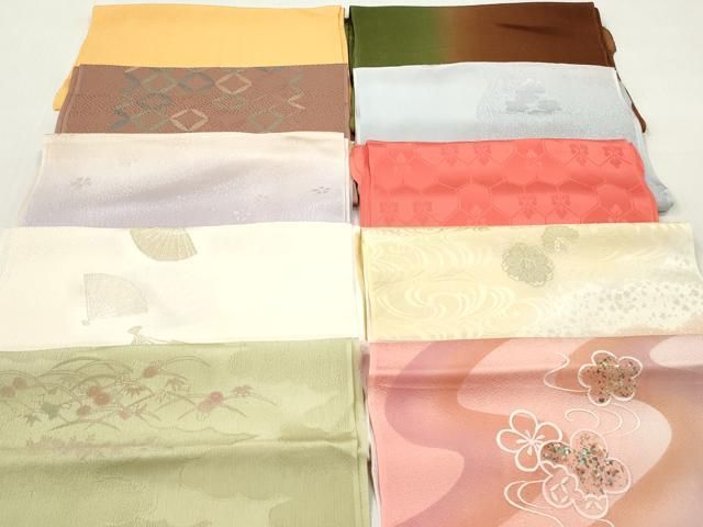 平和屋着物★和装小物　帯揚げ10枚セット　丹後ちりめん　正絹　逸品　DABJ2229xg