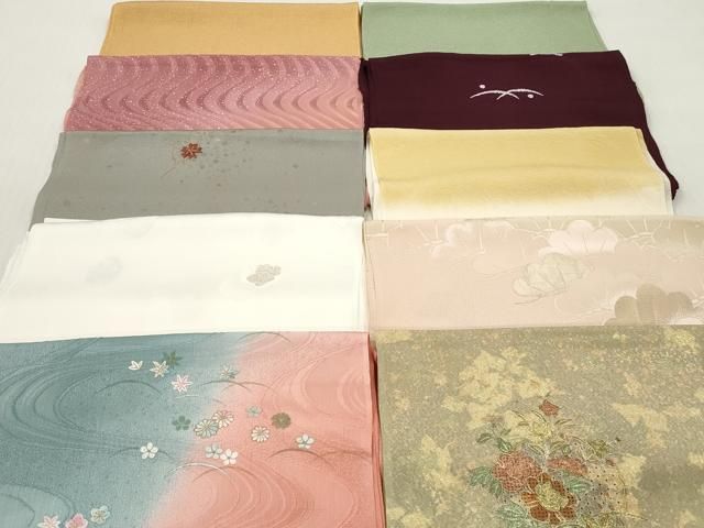 平和屋着物★和装小物　帯揚げ10枚セット　丹後ちりめん　正絹　逸品　DABJ2231xg