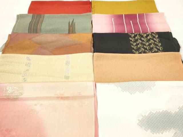 平和屋着物★和装小物　帯揚げ10枚セット　丹後ちりめん　正絹　逸品　DABJ2233xg