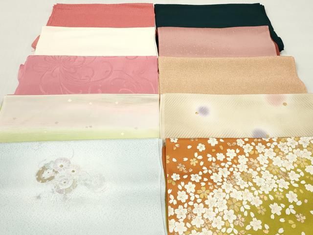 平和屋着物★和装小物　帯揚げ10枚セット　丹後ちりめん　正絹　逸品　DABJ2234xg