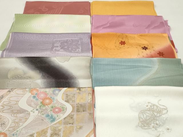 平和屋着物★和装小物　帯揚げ10枚セット　丹後ちりめん　正絹　逸品　DABJ2299xg 9,100円