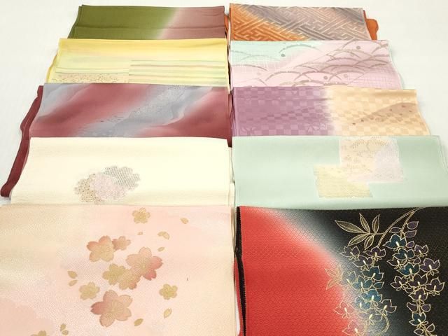 平和屋着物★和装小物　帯揚げ10枚セット　丹後ちりめん　正絹　逸品　DABJ2301xg 9,100円