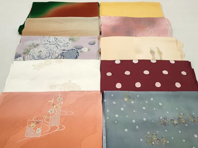 平和屋着物★和装小物　帯揚げ10枚セット　丹後ちりめん　正絹　逸品　DABJ2303xg