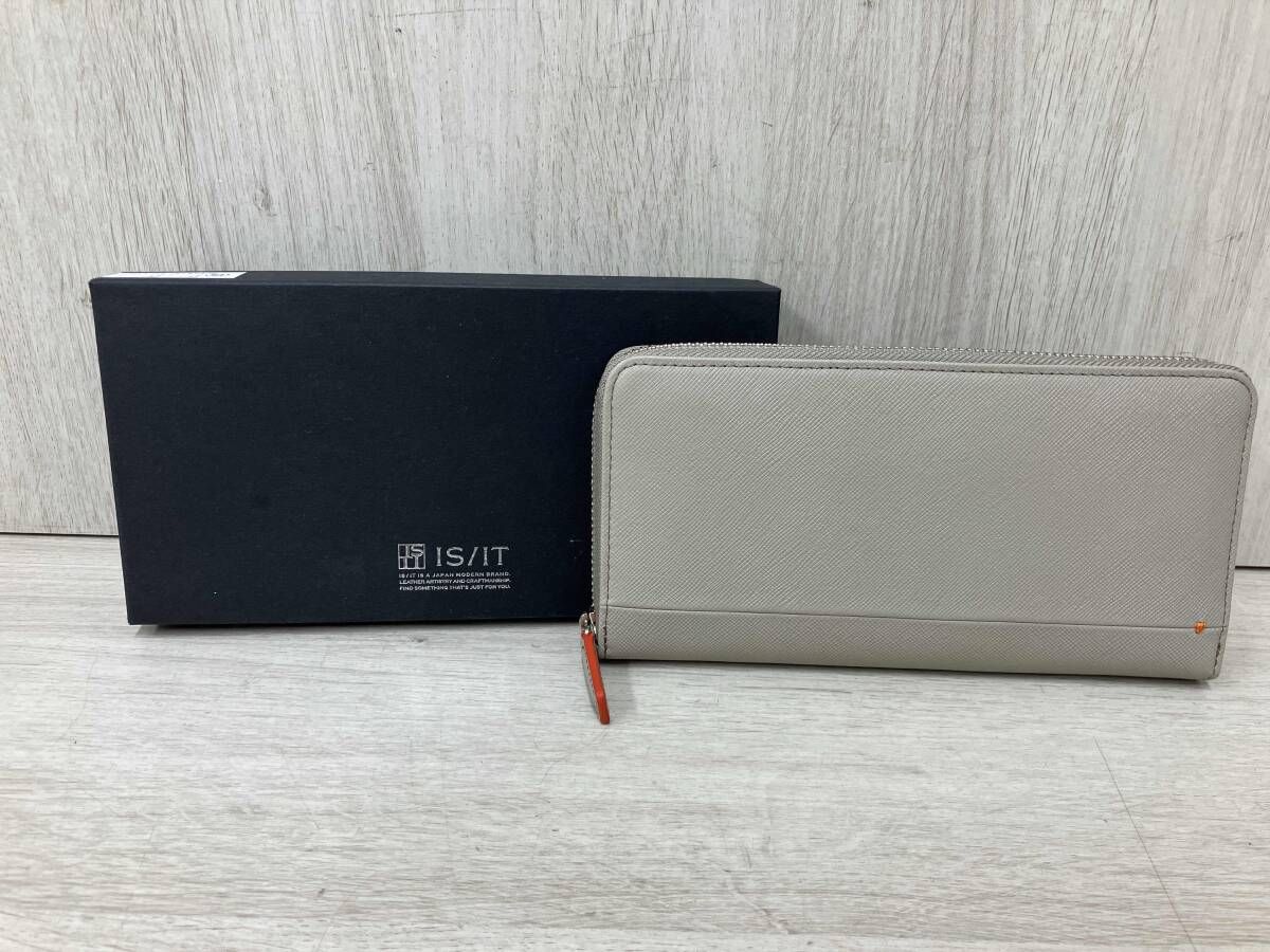 IS/IT 長財布（小銭入れあり）牛革 グレー/オレンジ 976613 6,308円