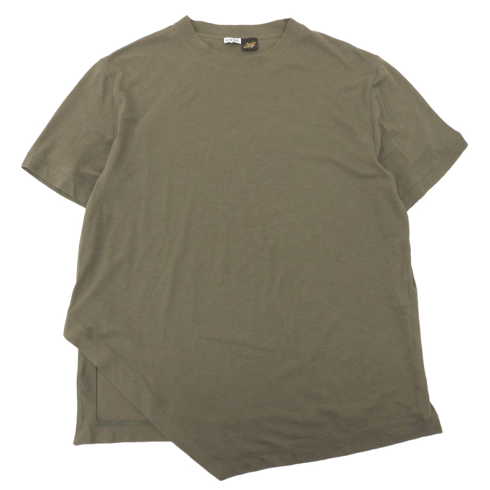 美品▲LOEWE×Paulas Ibiza ロエベ×パウラズイビザ H616Y22X56 アナグラム刺繍 半袖Ｔシャツ カーキ XXL ポルトガル製 正規品 メンズ