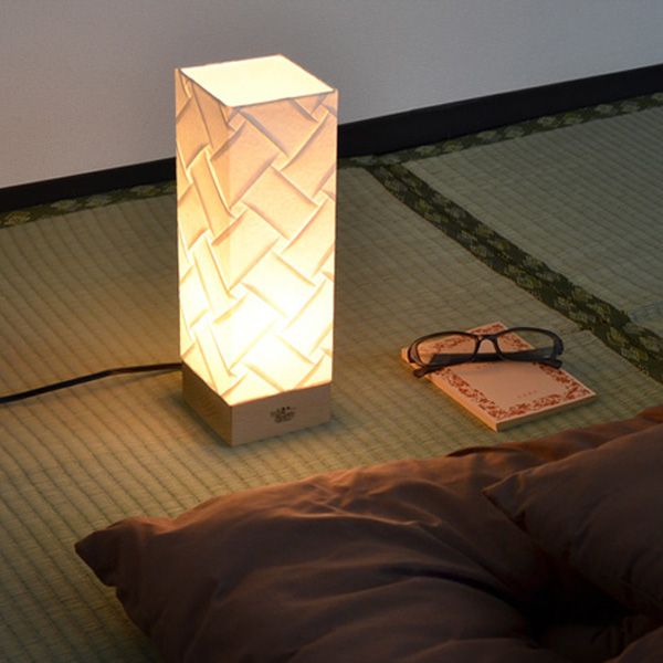 テーブルライト 和紙 プリーツ 角型 織姫 1灯 （ 照明 和風 テーブル 日本製 LED 和室 和モダン デスク 照明器具 和照明 おしゃれ ） 12,112円