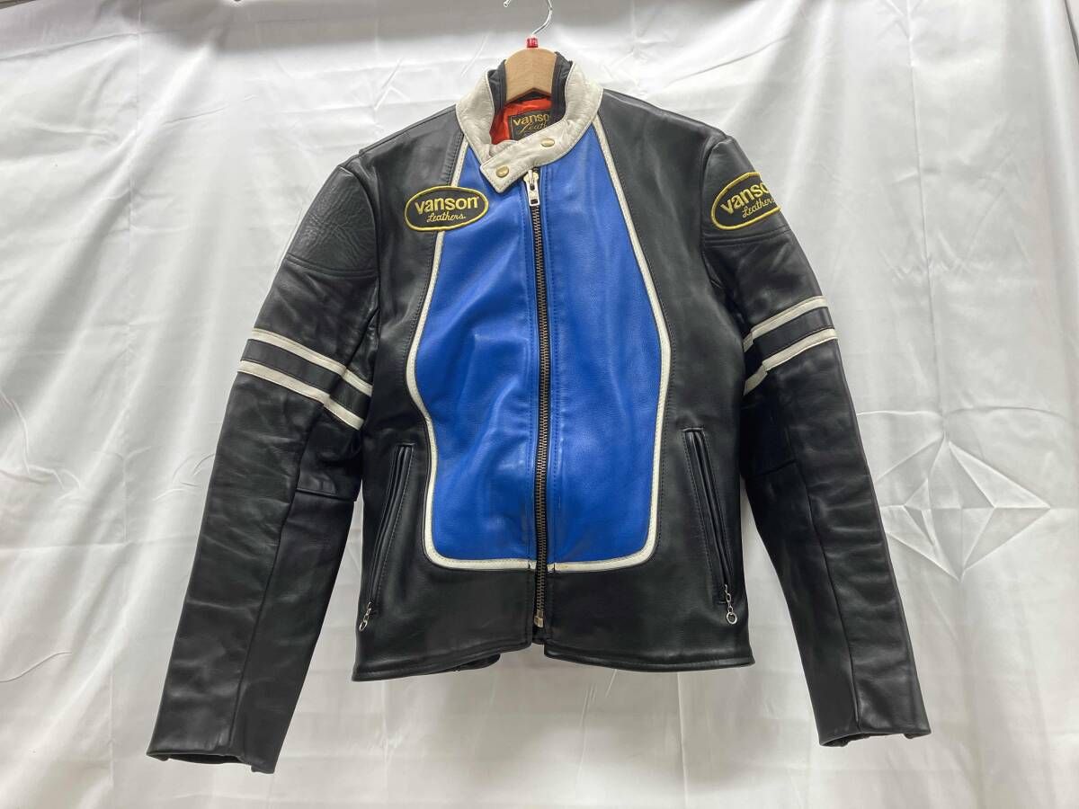 VANSON バンソン レザージャケット RJV Streamliner Mサイズ ブラック